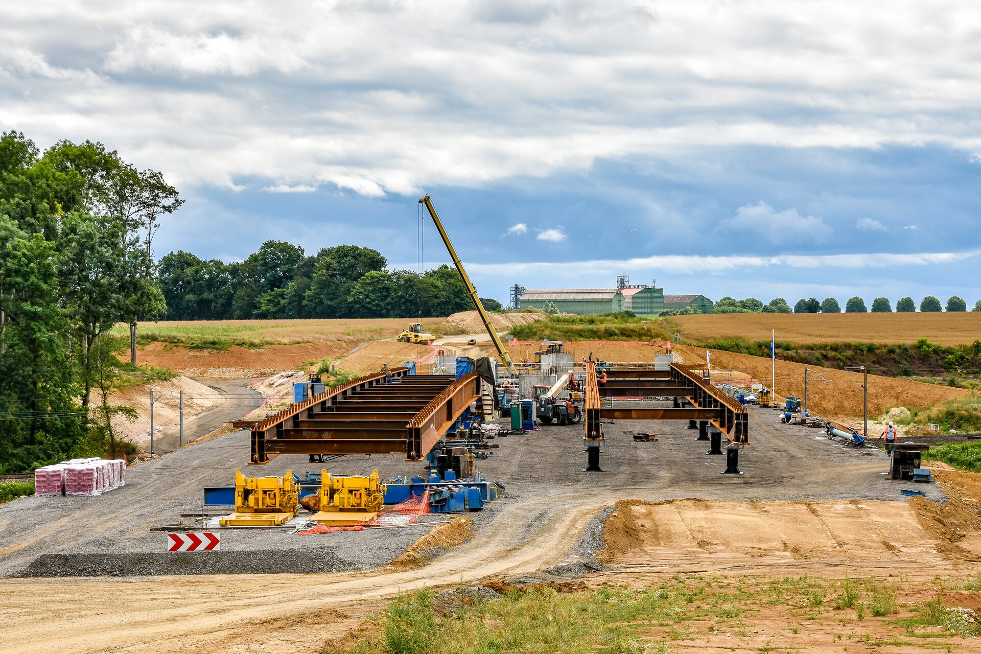 Charpente métallique du pont-route de l’A16.